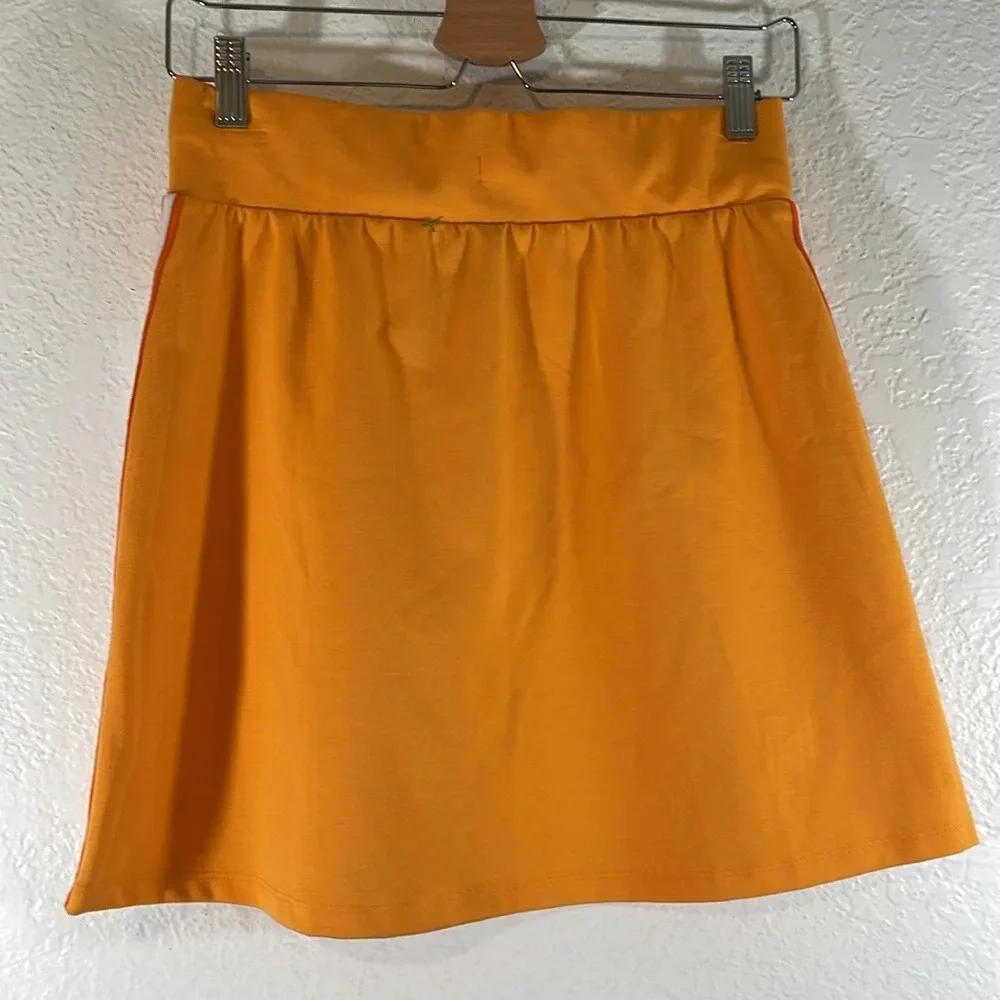 Wild Fable Mini Tennis Skirt Juniors Size S Orange w/ White/Dark Orange Stripes